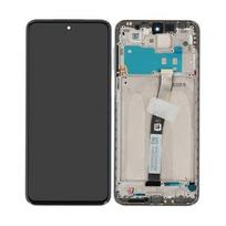 Ekranas tinkantis Xiaomi Redmi Note 9 Pro/Note 9S su lietimui jautriu stikliuku ir rėmeliu White (service pack)