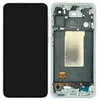 Ekranas tinkantis Samsung A566 A56 5G su lietimui jautriu stikliuku ir rėmeliu Awesome Olive (assembled service pack)