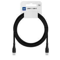 USB kabelis 1m juodas  "USB-C (Type-C) to USB-C (Type-C)" Blue Star (PJ73) (60W)