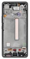 Ekranas tinkantis Samsung A536 A53 5G 2022 su lietimui jautriu stikliuku ir rėmeliu Awesome Black (service pack)