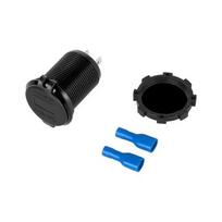 Montuojamas automobilinis įkroviklis 12-24V USB + USB-C QC3.0 PD su įtampos indikacija