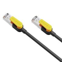 Kabelis Cat7 S/STP, 0.5m, juodas