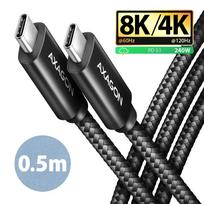 AXAGON | NewGEN+ USB-C to USB-C 4 Gen 3×2/240 W cable, 0.5 m | BUCM4X-CM05AB