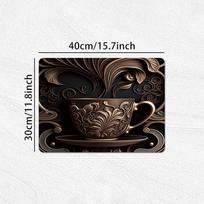 1Pcs Rubber Drying Mat With Classic For Coffee Shop Restaurant Kitchen Carpet Tableware Durable Diatom Mud Table Mat Pet Mat 30*40cm black