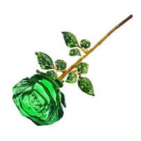 Elegantiškas kristalinio stiklo rožės žiedas namų dekoravimui, vestuvių dovanai. Įvairių spalvų. Su ilgu ilgaamžiškumu. Grožis. mėlyna