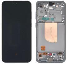 Ekranas tinkantis Samsung S711 S23 FE 5G su lietimui jautriu stikliuku ir rėmeliu Graphite (used Grade A)