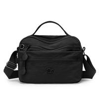 Masha Family Multi-Compartment Korean Style Crossbody Bag - Trendy, Versatile Small Shoulder Bag for Women 23cm x 18cm x 10cm black