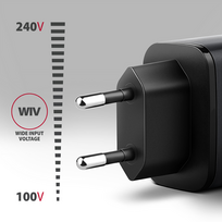 AXAGON Wall charger 67W, 2x port (USB-A + USB-C) PD3.0/PPS/QC4+/SFC 2.0/Apple | ACU-PQ67