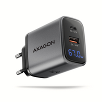 AXAGON Wall charger 67W, USB-A + USB-C, PD3.0/PPS/QC4+/SF | ACU-PQ67D
