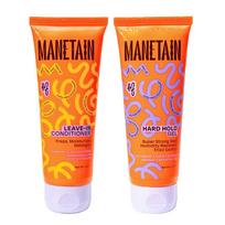 MANETAIN Hydrate & Hold Curl Kit | Leave-in Conditioner 100ml & Hard Hold Gel 100ml for Curly Hair | Long-Lasting Definition, Frizz Control & Moist pink
