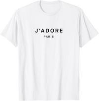 Aš myliu Paryžių J-Adore Paris Balinti grafiniai marškinėliai 2XL white