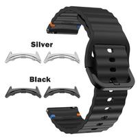 Silicone Band for Google Pixel Watch 4 3 45mm Breathable Band for Pixel Watch 4 3 2 1 41mm Sports Wristband Bracelet Accessories Pixel watch 4 3 45mm&Connector-Black