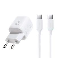 Įkroviklis Joyroom JR-TG7 33W USB-C/USB-A + USB-C to USB-C 60W 1.0m cable baltas