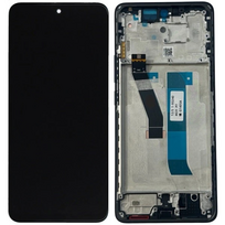 Ekranas tinkantis Xiaomi Redmi Note 15 4G su lietimui jautriu stikliuku ir rėmeliu Black (service pack)