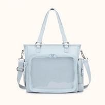 Schoolbag, three-way crossbody bag, pain bag, large capacity tote bag, versatile single shoulder bag, commuter ladies' backpack gray