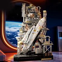 Space Launch Centre Building Blocks Space Station Aircraft Spaceship Assembly Model Bricks Creative Toy STEM Adults Gifts 914pcs white