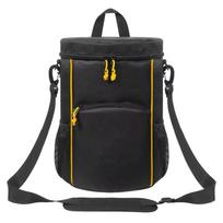 Two Way Zippers Tennis Carry Backpack Shoulder Strap Tennis Balls Holder Bag  Racket Sports juoda