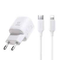 Įkroviklis Joyroom JR-TG7 33W USB-C / USB-A + USB-C to Lightning 30W 1.0m cable baltas