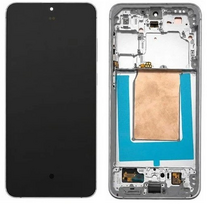 Ekranas tinkantis Samsung S731 S25 FE 5G su lietimui jautriu stikliuku ir rėmeliu Black (assembled service pack)