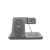 Gembird TA-WPC31A-01-BK 3-in-1 foldable wireless charger stand, 15 W, Apple watch, black | Gembird