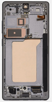 Ekranas tinkantis Samsung S938 S25 Ultra su lietimui jautriu stikliuku ir rėmeliu Titanium Jet Black (assembled service pack)