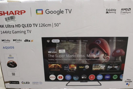 SALE OUT. Sharp 50HR7265E 50" (126cm) QLED 144Hz 4K Ultra HD Google TV, Dolby Vision, Dolby Atmos, Central Stand