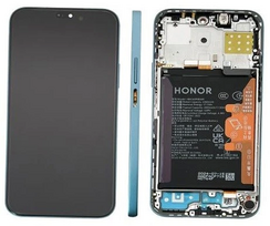 Ekranas tinkantis Huawei Honor 200 Lite/X8b su lietimui jautriu stikliuku ir rėmeliu ir baterija Cyan Lake (service pack)