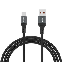 USB kabelis Dudao L3ST USB-A to USB-C 5A 1.2m juodas