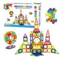 Magnetinis konstruktorius „Magnetic Tiles”, 130 detalių