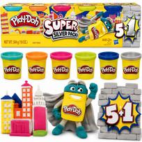 Play-Doh plastilino rinkinys „Super Silver Pack 5 Plus 1“, E8425