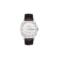 Tissot Automatinis Mechaninis Laikrodis 30m Atsparus Vandeniui 40mm Baltas Ciferblatas Nerūdijančio Plieno Dėklas Odinis Dirželis Vyriški Laikrodžiai T019.430.16.031.01 Dark Brown white
