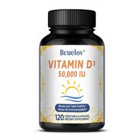 Vitamin D, Bone Health Supplements, 120 Capsules 120 Capsules black