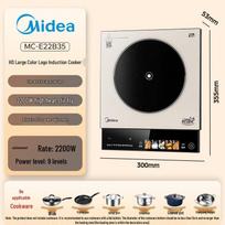 Midea 2200W Smart Induction Cooktop black