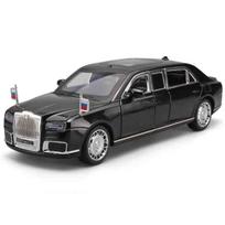 Diecast 1:24 Presidential Car Aurus Senat Russian Simulation Alloy Car Model With Lights Children'S Toy Holiday Gifts Toys gray