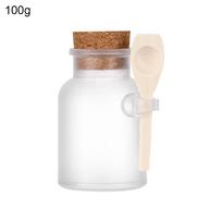 Refillable Organizer Bath Salt Bottle Storage Container Cork Stopper Frosted Seal Jar 100g
