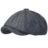 Peaky Blinders Hat Men'S Newsboy Hats Vintage Herringbone Octagon Cap Women Berets Gatsby Flat Hat British Painters Hats Soft Adjustable 56-59 cm šviesiai pilka spalva