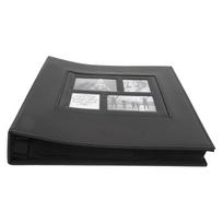 600 Pockets Photo Album 6 Inch Easy to Clean PU Leather Photo Album Picture Album for Photo Storage Collection Black gray