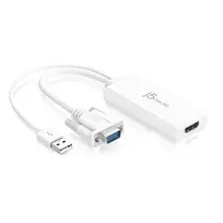 j5create JDA214 VGA į HDMI vaizdo ir garso adapteris baltas 0,176 m