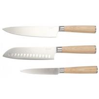 Peilių rinkinys Zyle Knife Set su medinėmis rankenomis, 3 vnt.