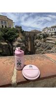 CARL OSCAR - Nerūdijančio plieno gertuvė su atlenkiamu šiaudeliu, 400ml, Pink panda