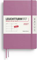 Leuchtturm 1917 Savaitinis planuoklis kietu viršeliu Leuchtturm 1917 2027 EN A5 rožinis