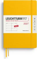 Leuchtturm 1917 Savaitinis planuoklis kietu viršeliu Leuchtturm 1917 2027 EN A5 geltonas