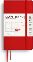 Leuchtturm 1917 Savaitinis planuoklis minkštu viršeliu Leuchtturm 1917 2027 EN A6, raudonas