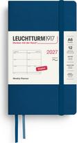Leuchtturm 1917 Savaitinis planuoklis minkštu viršeliu Leuchtturm 1917 2027 EN A6, indigo spalvos