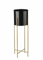 Metalinis gėlių stovas su indu vazonui HowHomely, 75 cm