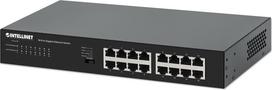 Intellinet 16-Port Gigabit Ethernet Switch 16 x 10/100/1000Mbps RJ45 Ports, Green Ethernet / IEEE 802.3az Energy Efficient Ethernet, Desktop Format, Includes Optional 19" Rackmount Brackets