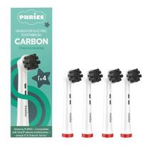 „Puries Carbon“ elektrinių dantų šepetėlių galvutės, skirtos „Oral-B“ – 4 vnt.