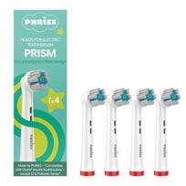 „Puries Prism“ elektrinių dantų šepetėlių galvutės, skirtos „Oral-B“ – 4 vnt.
