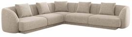 Kampinė sofa Cosmopolitan Design Tulum Eden 4, tamsaus smėlio spalva, 255 x 255 cm x 70 cm