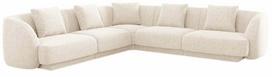 Kampinė sofa Cosmopolitan Design Tulum Eden 2, šviesiai smėlinė, 255 x 255 cm x 70 cm